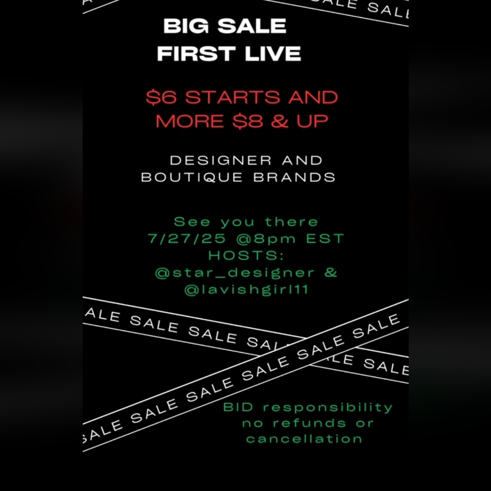 CO-HOST SHOW WITH NEW SELLER $6-$8 STARTS